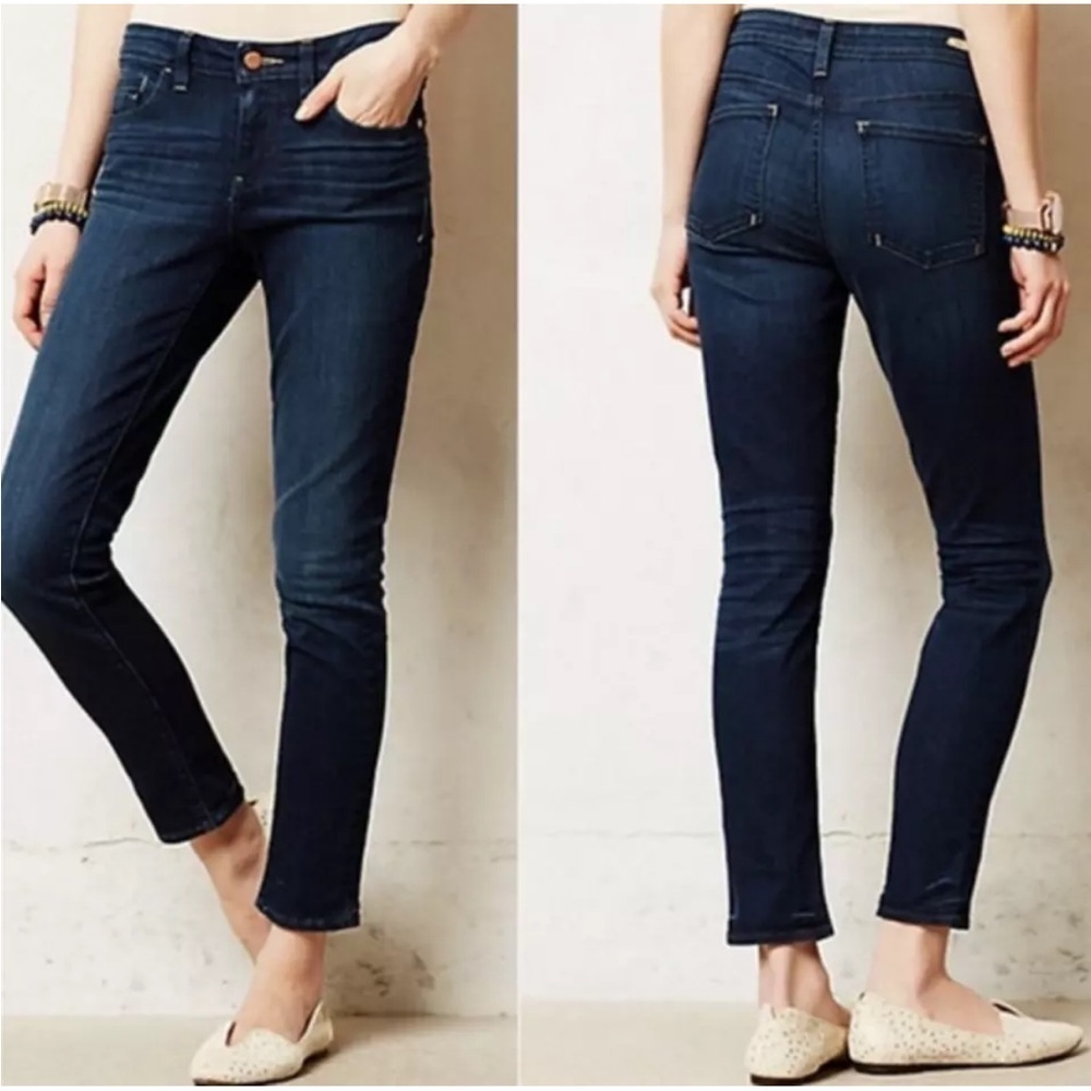Pilcro and the Letterpress Dark Indigo Skinny Jeans